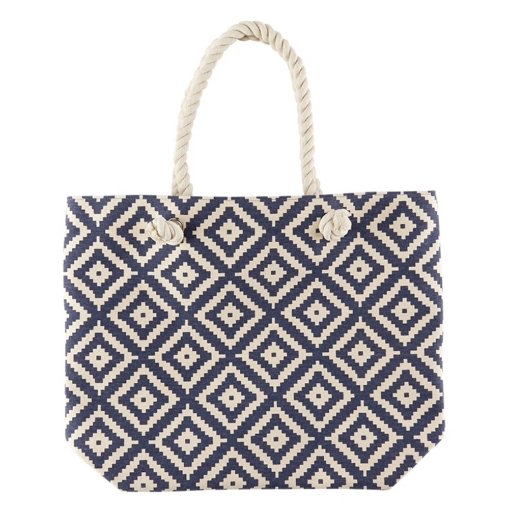 FabFitFun Tote - Summer and Rose Navy Diamond Tote